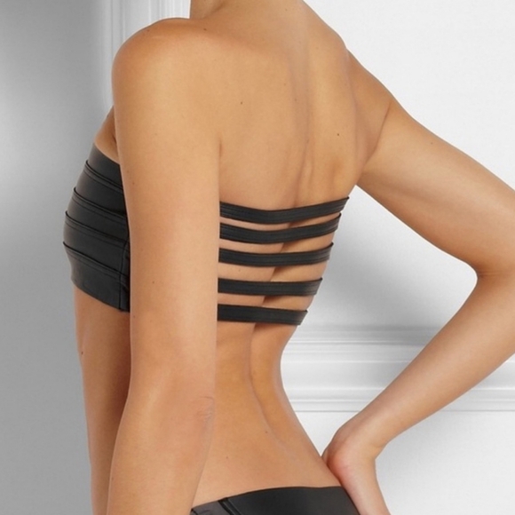 Mikoh Swimwear Surf Rincon Strappy-Back Black Bikini Top NWT Size XS - Picture 5 of 12